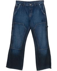 Off-White c/o Virgil Abloh - Logo Patch Flared Jeans - Lyst