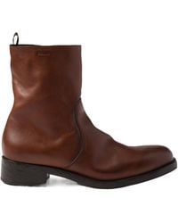 Prada - Logo-Detailed Zipper Boots - Lyst