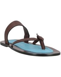FARM Rio - Solid-Color Leather Thong Sandals - Lyst