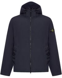 Stone Island - Wrinkled Hooded Wind Resistance Jacket - Lyst