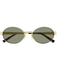 Saint Laurent - Eyewear Oval Frame Sunglasses - Lyst