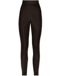 Dolce & Gabbana - Logo Waistband Leggings - Lyst