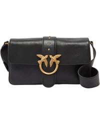 Pinko - Love One Logo Plaque Shoulder Bag - Lyst