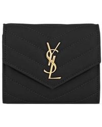 Saint Laurent - Cassandre Matelassé Multi-Fold Wallet - Lyst