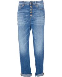 Dondup - Button-Fly Straight-Leg Jeans - Lyst