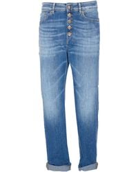 Dondup - Button-Fly Patch-Pocket Jeans - Lyst