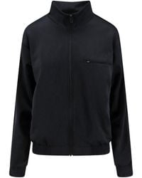 MM6 by Maison Margiela - Logo Embroidered High-Neck Sweatshirt - Lyst