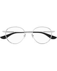 McQueen - Eyewear Round Frame Glasses - Lyst