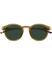 Gucci - Eyewear Oval Frame Sunglasses - Lyst