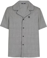 Balmain - Short-Sleeved Prince Of Wales Shirt - Lyst