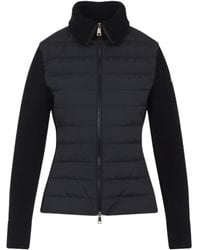 Moncler - Padded Wool Zip-Up Cardigan - Lyst