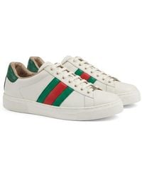 Gucci - Classic Ace Sneaker With Web Detail - Lyst