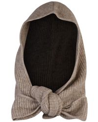 Ganni - Wool Hood With Tie - Lyst