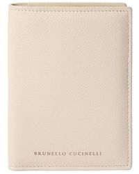 Brunello Cucinelli - Grained Leather Passport Holder - Lyst