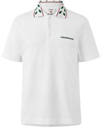 CASABLANCA - Logo Short-Sleeve Polo Shirt - Lyst