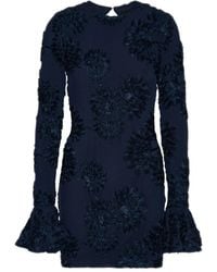 ROTATE BIRGER CHRISTENSEN - 3D Floral Mesh Mini Dress - Lyst