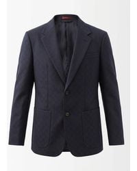 Gucci - Gg Cotton Gabardine Jacquard Jacket - Lyst