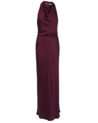 Jonathan Simkhai - Reannon Halterneck Satin Gown - Lyst