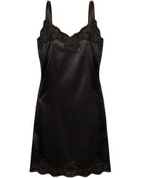 Dolce & Gabbana - Lace Trimming Mini Dress - Lyst