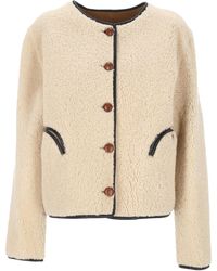 Blazé Milano - Button-Fastening Shearling Jacket - Lyst