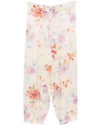 Herno - Floral-Pattern Drawstring Trousers - Lyst