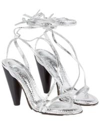 Isabel Marant - Aliza Metallic Leather Sandals - Lyst