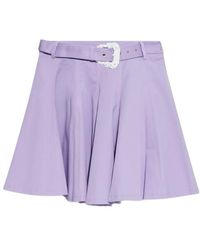 Versace Jeans Couture - Couture Belted Flared Skirt - Lyst
