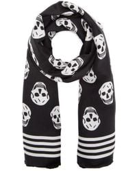 McQueen - Skull Print Scarf - Lyst