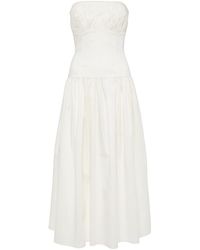 TOVE - Lauryn Strapless Cotton-Blend Midi Dress - Lyst