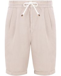 Brunello Cucinelli - Elasticated Knee High Shorts - Lyst