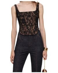 Self-Portrait - Lace Corset Top - Lyst