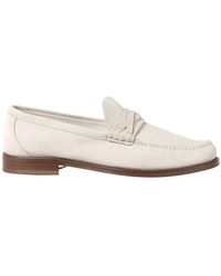 Brunello Cucinelli - Suede Detail Loafers - Lyst