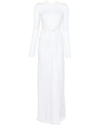 Elisabetta Franchi - Cut-Out Ruched Maxi Dress - Lyst