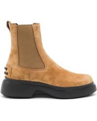 Tod's - Suede Platform Boots - Lyst