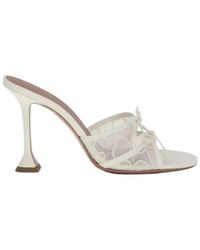 AMINA MUADDI - Eleonora Lace-Detail Sandals - Lyst