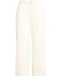 Polo Ralph Lauren - Corduroy Wide-Leg Cropped Trouser - Lyst