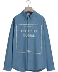 Dior - Overshirt With Book Cover Embroidery - Lyst