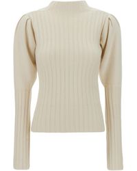 Chloé - Chloé High-Neck Ribbed-Knit Jumper - Lyst