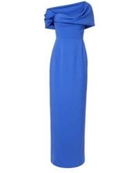 Carolina Herrera - Draped Off-Shoulder Crêpe Gown - Lyst