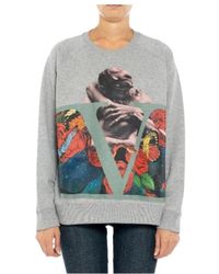 Valentino - Printed Round-Neck Sweater - Lyst
