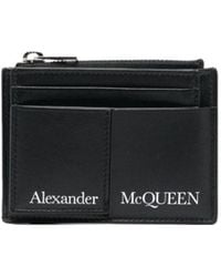 McQueen - Logo Printed Zip-Up Coin Wallet - Lyst