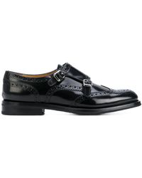 Church's - Monk-Strap Buckle Detailed Brogue Shoes - Lyst