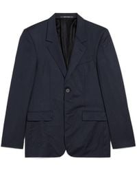 Balenciaga - Striped Button-Up Blazer - Lyst