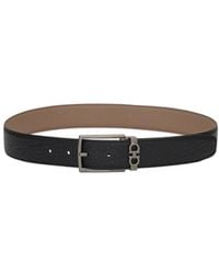 Ferragamo - Reversible And Adjustable Belt With Rectangular Buckle - Lyst