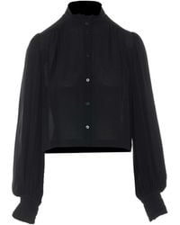 Twinset - Sheer Long-Sleeve Top - Lyst