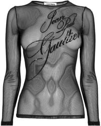 Jean Paul Gaultier - Crew Neck Long Sleeve Blouse - Lyst
