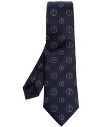 Giorgio Armani - Pattern-Jacquard Tie - Lyst