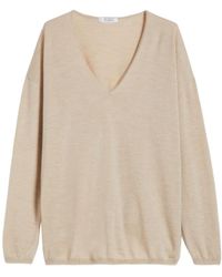 Max Mara - Freccia V-Neck Long-Sleeved Jumper - Lyst