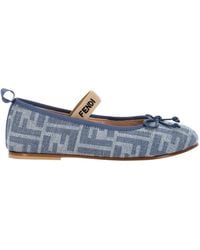 Fendi - Ff Round-Toe Ballet Flats - Lyst