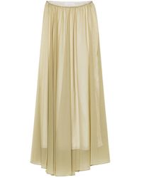 forte_forte - Layered-Design Midi Skirt - Lyst